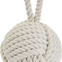Okuna Outpost Rope Knot Door Stop - Weighted Door Stopper - Nautical Knot Doorstop - 3.5 lb, 6 x 12.5 in