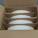 famiware Star 8.25" Pasta Bowls, Large Dinner Bowls Set of 4, Salad Bowl Plates, Shallow Bowls for Eating, Matte White (Full Glaze)