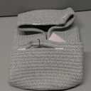 Woven Cotton Rope Storage Basket with Handles for Organizing Shelves Closet Small Cat Dog Pet Toy Baskets Box Bin Decorative Rectangle Baby Nursery basket Gift basket Empty (Light Grey)