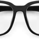 PANNER Oversized Square Blue Light Blocking Glasses for Women Men Anti Glare Reduce Eyestrain Computer Glasses (Black)