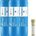 RV Inline Hose Water Filter, NSF Certified Camper Water Filter with Flexible Hose Protectors For RV Garden, Camping Essentials For Reduces Chlorine, Bad Taste, Odor In Drinking Water, 3 Pack SETFEEL