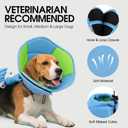 Dog Cone - Soft Cone for Dogs to Stop Licking, Pet E-Collar Alternative After Surgery, Adjustable Pet Recovery Collar for Wound Healing, Light Blue Large