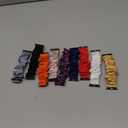 Compatible with Apple Watch Band Scrunchie, Elastic Pattern Printed Fabric Straps Women for iWatch Series 11 10 (Gray+Silver+Dark Blue+Pink+Black+Yellow+Orange+Chinese Red+Purple Print), 38/40/41/42mm(Series 11 10)-Small