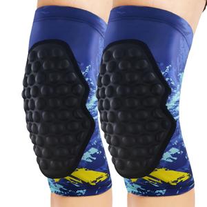 Knee Pads for Men Women Wrestling Volleyball Football Leg Sleeve Blue Large