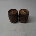 2 Pcs Wood Barrel Vase 6" x 5" – Rustic Wooden Flower Vase Planter for Wedding Reception, Home Indoor Outdoor Garden, Kitchen, Party Table Decoration