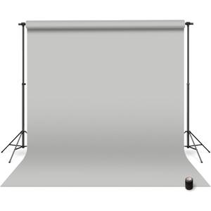 Denny Mfg - Seamless Paper Backdrop for Photoshoot with Free Gaffer Tape  Light Grey Photography Paper Roll Background with Matte Finish for Studio, Video & Content Creation  (107 in x 36 ft)