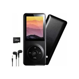 128GB MP3 Player with Bluetooth - Portable Music Player for Kids - with Built-in HD Speaker, Voice Recorder, HiFi Sound, E-Book (Included Earphones)
