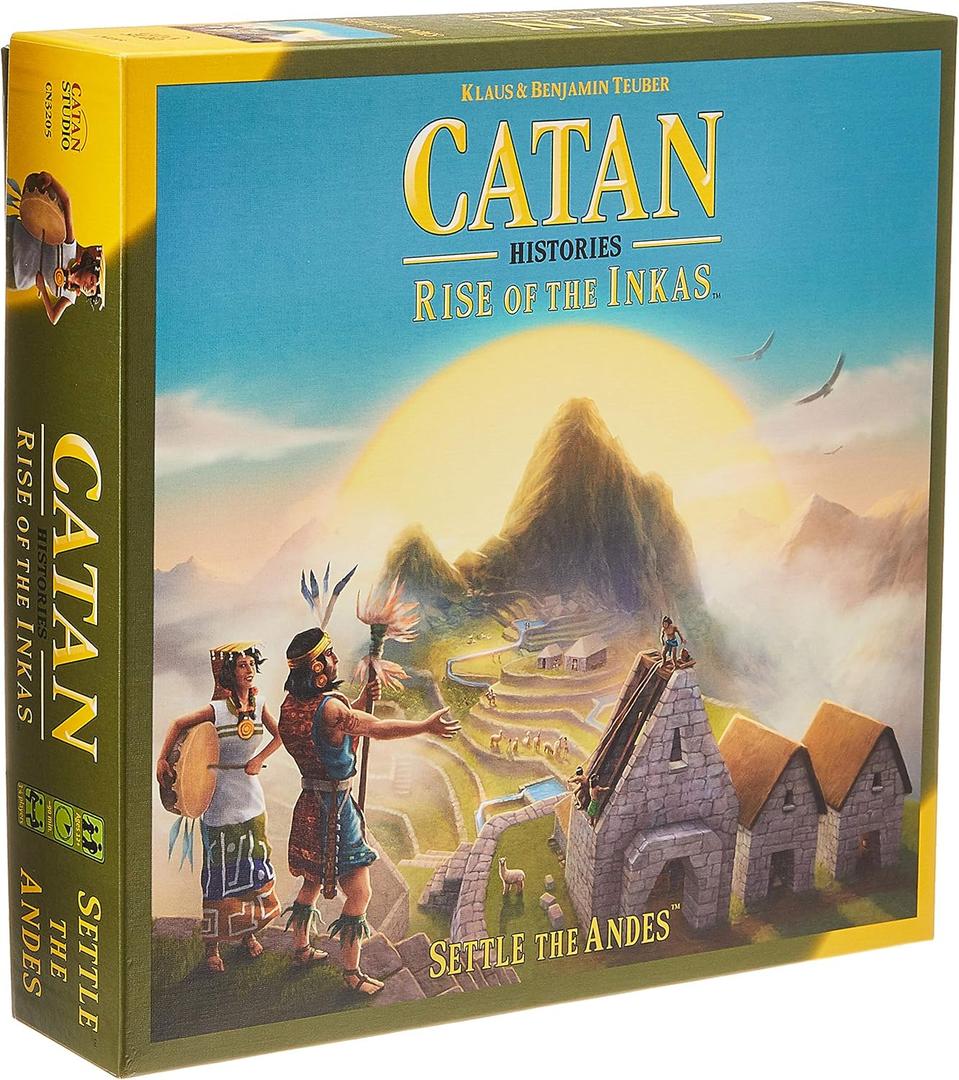 CATAN Histories Rise of the Inkas Board Game - Explore the Ancient Andean Cultures in this Strategic Game! Family Game for Kids & Adults, Ages 12+, 3-4 Players, 90 Min Playtime, Made by CATAN Studio (Stand Alone Game)