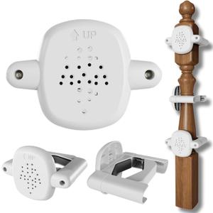 Upgrade 2 Pcs Baby Gate Banister Adapter  No-Drill Stair Railing Mount Kit, Fits 23.5 Round/Square Posts, Compatible with Baby & Pet Safety Gates,White