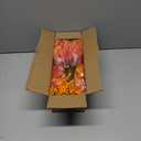 Geegoods 16 Bundles Artificial Fall Flowers Outdoor – Faux Lavender Flowers with Monkey Grass UV Resistant Plastic Faux Plants for Halloween Front Door Porch Patio Yard Balcony Decor, Orange Color