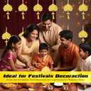 Kalakriti Floral Wall Lotus Hangings Decoration | Temple Pooja Room Back Dropper| Haldi Mehandi Hanging Flower Decorative for Wedding Indian Diwali Decor Gift Item Pack of 7,10 inch