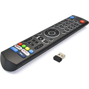 V3 Pro Backlit Voice Remote Compatible with vSeeBox V1 Pro/V1 Max/Elite/Max/ V2 Pro / V3 Pro / V3 Plus / V5 Pro Remotewith Stable ConnectorFour Quick Function Keys