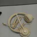 USB Headset with Microphone for PC, On-Ear Computer Laptop Headphones with Noise Cancelling Mic in-line Control for Home Office Online Class Zoom (USB+3.5mm, Apricot)