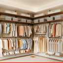 Hanging Closet Rod Clothes 48'' Black Closet Extender Hanging Rod Stepless Height Adjustment Heavy Duty