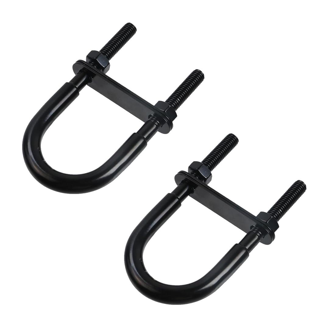 Antrader M8 U-Bolts,Stainless Steel Marine Boat Stern Bow Eye Tie Down U Bolt,Black,2 Sets