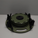 LED Camping Table Set with Stools, 300lbs Capacity Adjustable Height Folding Table & Chairs, All-in-One Compact Design for Outdoor, Camping, Picnic, Tailgating (Green)