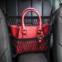 Car Accessories, Organizer Storage Between Front Seats, Purse Handbag Holder of 3 Layers Mesh Net Pocket Bag, Backseat Dog Pet Barrier, Patented