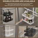 White Over Door Shower Caddy, Rustproof Bathroom Organizer, 2-Tier Storage Rack, 11.81x5.31 Inch Shelves, No Drilling Required