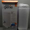 Diaper Genie Platinum Pail (Lily White) is Made in Durable Stainless Steel and Includes 1 Easy Roll Refill with 18 Bags That can Last up to 5 Months.