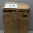 OhGeni Air Mattress Queen with Built in Pump, Blow Up Colchones Inflables Mattress for Guests, Portable Air Mattresses with Carrying Bag, 18" Raised Elevated Air Bed for Camping, Dark Blue (18''(standard Height)black)