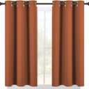 NICETOWN Burnt Orange Modern Blackout Curtains for Small Window, Thermal Insulated and Privacy Room Darkening Drape Panels for Boy's Guest Room Door Short Window (2 Panels, W42 x L45 -Inch)