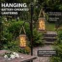 JHY DESIGN Metal Cage LED Lantern Battery Powered,7.3" Tall Cordless Accent Light with 20pcs Fairy Lights.Great for Weddings, Parties, Patio, Events for Indoors/Outdoors.