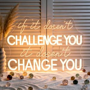 Whfobfe Neon Sign Led Neon Lights Signs for Wall Decor USB Powered Led for Room Decoration (Change You)
