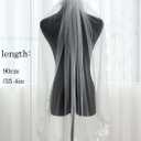 Unsutuo Bride Wedding Veil 1 Tiers Lace Applique Fingertip Bridal Tulle with Hair Comb for Women and Girls (White) (White)