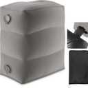 Maliton Inflatable Foot Rest Pillow for Travel,Kids Airplane Bed,Adjustable 3 Layers Height Leg Pillow of Air Travel Essentials,Car, Office, Home - Fast Inflation (Grey)