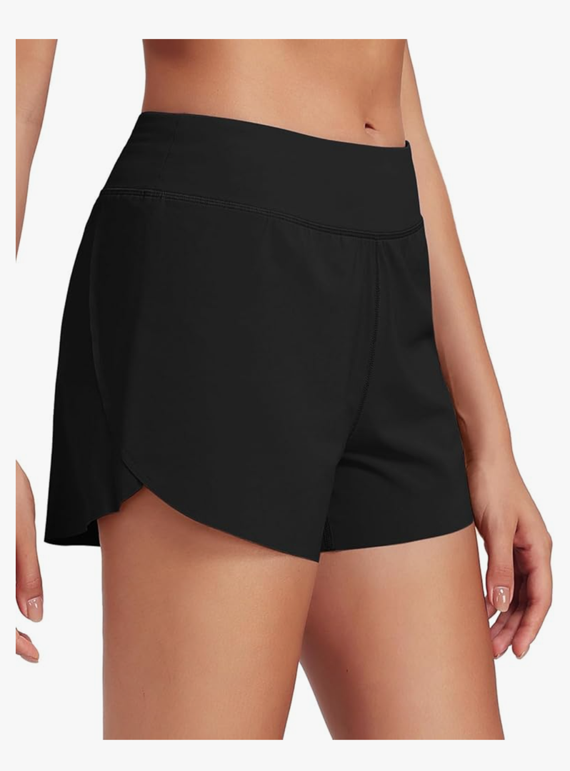 Women's 3" Workout Shorts High Waisted Athletic Running Shorts with Liner Sports Lightweight Quick Dry, L/XL