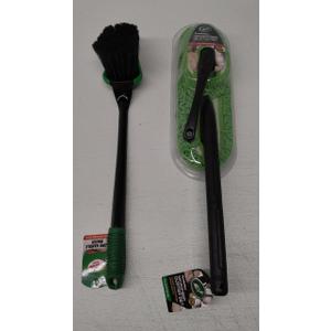 Turtle Wax Car Wash Set Of 2, Long Handle Brush, Microfiber Duster Set