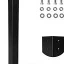 43" Heavy Duty Galvanized Steel Mailbox Post - Rustproof 4x4 Black In-Ground Mount, USPS Compliant, Easy DIY Installation for Standard Mailboxes