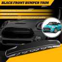 Black Front Black Bumper Number Plate Cover Compatible with 2014-2018 Mini F55 F56 F57 51117337791