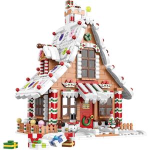 Christmas Gingerbread House Ornaments Building Set Toys, with Led Light, for Kids, Boys, Girls & Adults, Christmas Decorations for Tabletop & Home, Advent Calendar 2025 (1620 Pieces)