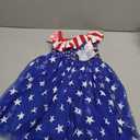 Niyage Toddler Dress Girls Baby Star Stripes American Flag Ruffles One Shoulder Sleeveless Tulle Tutus Boho Sundress Blue 120