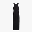 Women's Solid O-Neck Sleeveless Long Dress Women Ankle-Length Slim Fit Party Dresses, L