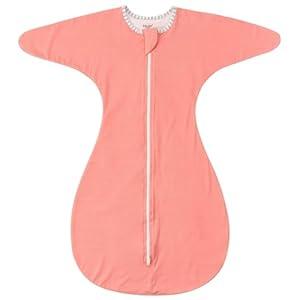 ZIGJOY Shark-Fin Transition Swaddle - 2.5 Tog Rayon Made from Bamboo Sleep Sack Transitional Swaddle Sack Baby Wearable Blanket, Grey, 3-6 Months