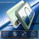 for Samsung Galaxy A36 5G Case, [Transparent & Holster Series] Belt Clip Full Body Shockproof Protective Cell Phone Cover with 2 Pack Tempered Glass Screen Protector (Dark Green/Clear)