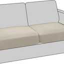 PrinceDeco Stretch T Cushion Loveseat Slipcovers Loveseat Couch Cover for 2 Cushion Sofa Seat Cover with Elastic Bottom Pets Friendly Jacquard Small Checked,Island Fossi