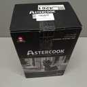 Astercook Knife Set, Kitchen Knives with Block and Sharpener Ceramic Coating 15 Pcs German Stainless Steel Knives Sharp Blade Dishwasher Safe Deba Knives with Ergonomic Handle, Elegant Black