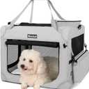 Extra Large Cat Carrier for 2 Cats Indoor and Outdoor Uses Car Travel Portable Bag with Water Bottle Slot Ideal for Long Trips (Grey, 24.0" L x 16.5" W x 16.5" H)