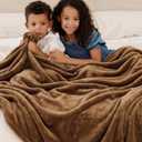 Bedsure GentleSoft Fleece Bed Blankets Full Size Brown - Soft Lightweight Plush Fuzzy Cozy Luxury Blanket Microfiber, 84x90 inches