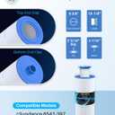 POOLPURE 6541-397 Spa Filter Cartridge Compatible with Sundance Spa Filter 880 Series, 2009-2023, Sundance 6541-397 (with Outer Filter 6473-165 and Inner Filter 6473-164), FC-2772, AK-80802, 1pack