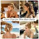 4.3 Inch Large Claw Clip for Thin Hair & Thick Half Ups, Cute Acetate French Hair Clips for Women, Non-Slip Secure Updos & Chic Daily Styles, Cream White