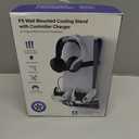 PS5/Slim/Pro Wall Mount Kit with Cooling Fan & Charging Station, PS5 Shelf Floating Mount for All PlayStation 5/Slim/Pro Disc & Digital Console, PS 5 Wall Bracket Behind TV, PS Five Pro Accessories