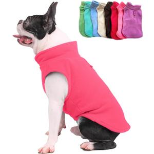 JACKO & CO - Fleece Vest Dog Sweater with Leash Ring - Soft, Warm & Lightweight Pullover Coat for Small & Medium Dogs, Puppies & Cats - Cozy Fall/Winter/Spring Pet Jacket (Pink, Medium 6-10lbs)