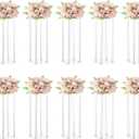10 Pcs Wedding Centerpieces Acrylic Vases Clear Column Flower Vase Flowers Stand 7.87'' x 7.87'' x 23.6'' Rectangular Flower Display Table Flower Stands for Wedding Party Events Reception Table Decor