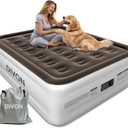 DIVON Full Air Mattress with Built in Pump Raised, 2 Min Self Inflatable Mattress, 18’’ Blow up Mattress for Adults, 660 LBS Portable Air Bed for Guest, Camping, Travel & Floor, Brown, Size: Full 18''
