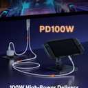 JEMDO Switch 2 (22.0.0+) Dock HDMI Cable 8K@60Hz HDR/ 4K@240Hz, 6.6ft USB-C to HDMI 2.1 48Gbps TV Dock, 100W PD Play While Charging, White Braided Portable Travel Adapter, Work with Switch 2/2017/OLED