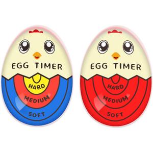 Lasubst Egg Timer That Goes in Water for Boiling Eggs Soft Hard Boiled, Red + Color ,Pack Of 3